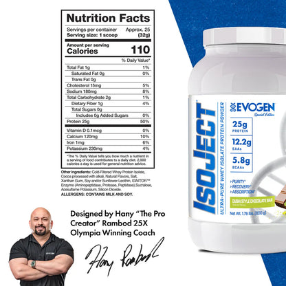 Proteína Isolada ISOJECT DUBAI Style INTL 25 Servicios 1.76 lbs